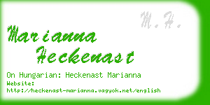 marianna heckenast business card